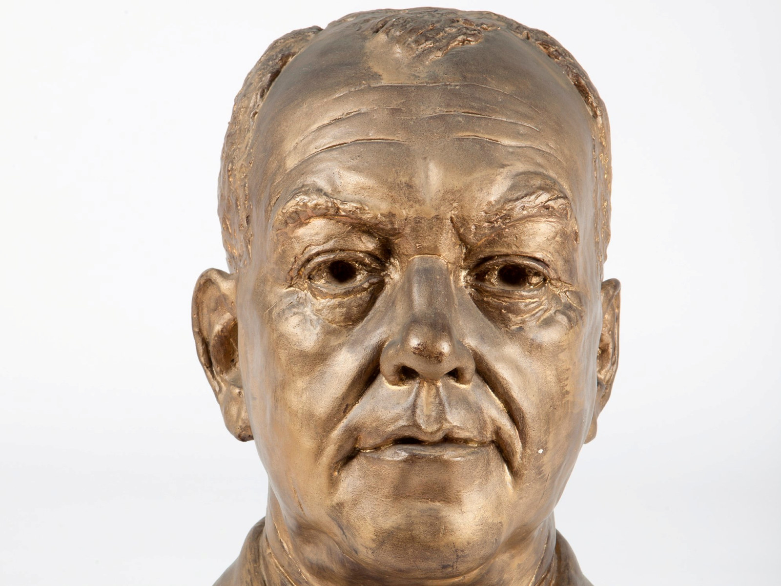 Gold painted plaster bust of William John Mackay, Commissioner of Police