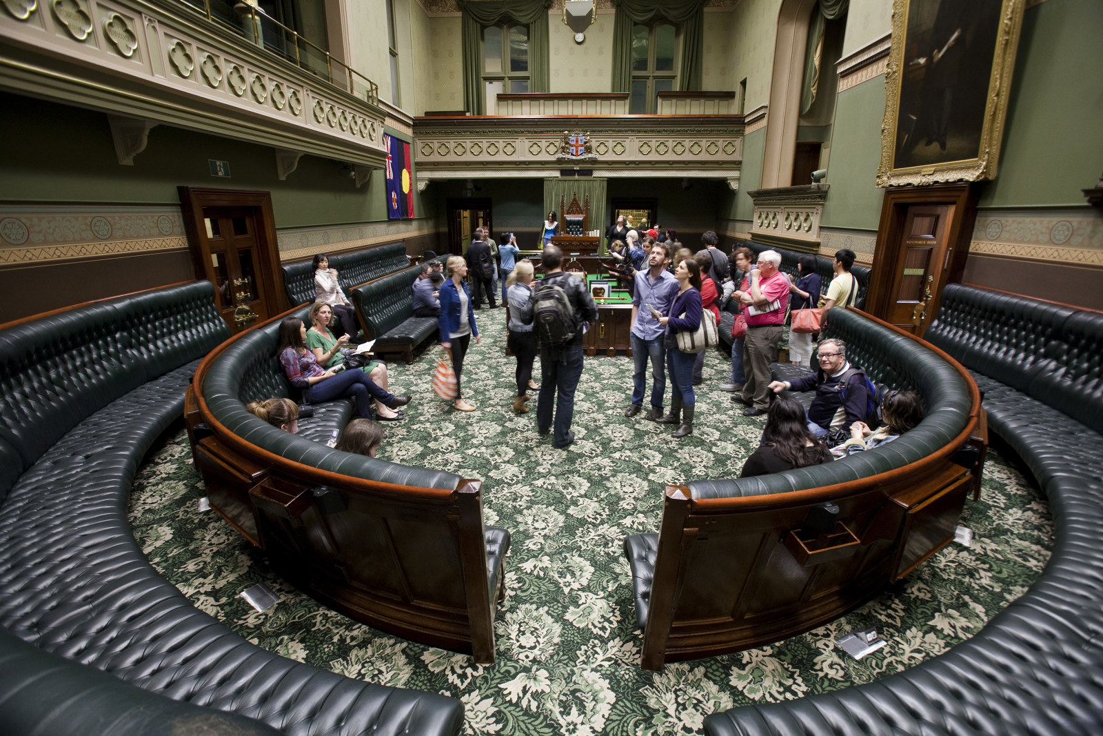 Visitors in The Legislative Assembly Chamber, Parliament House