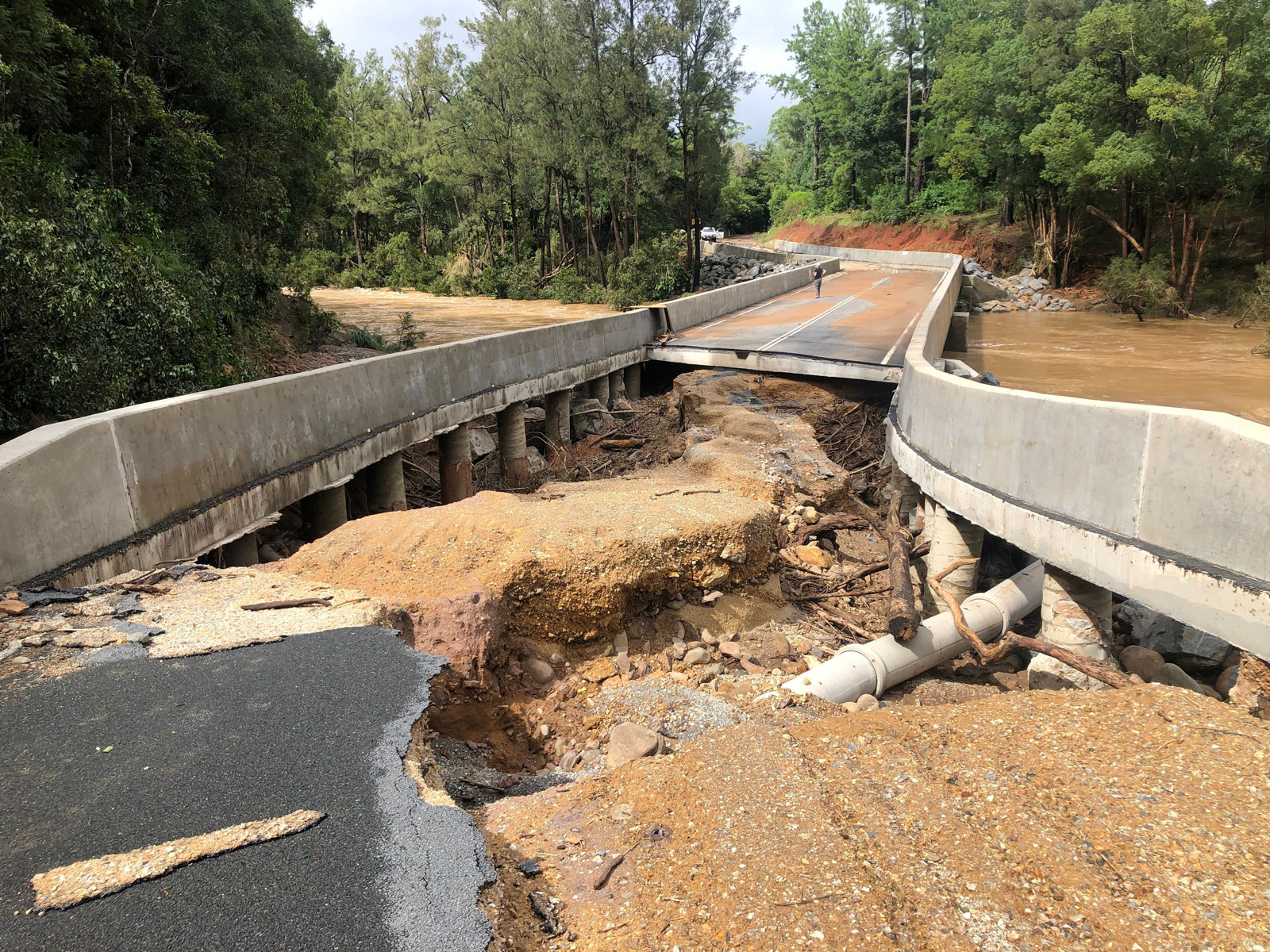 Road damage caused by the NSW floods in 2022
