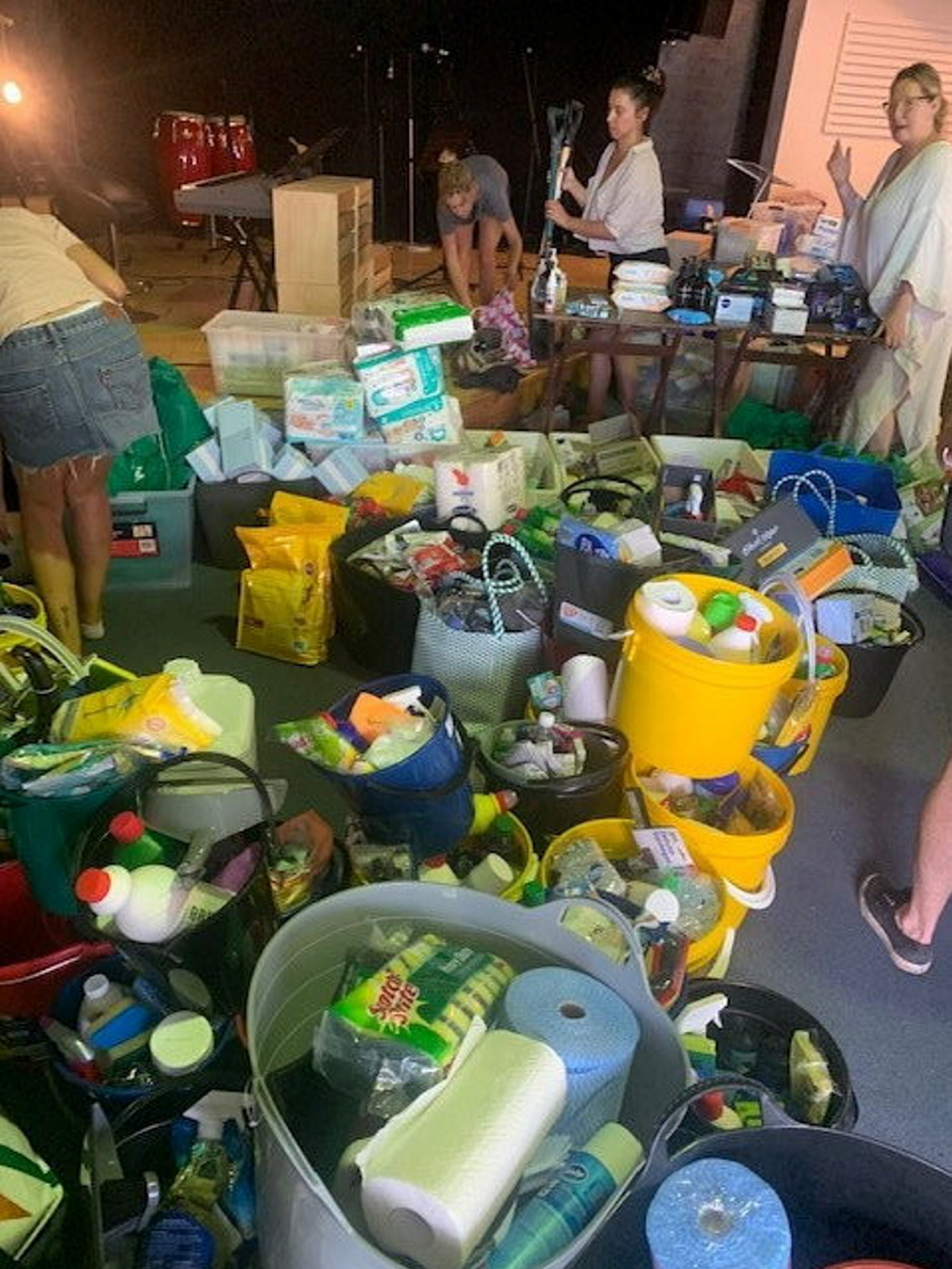 Goods donated for victims of the NSW floods in 2022