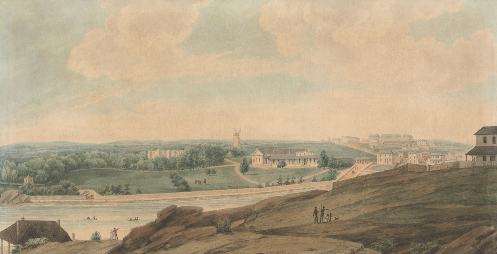 View of Government domain & part of Sydney, taken from Bunkers Hill, N.S.Wales