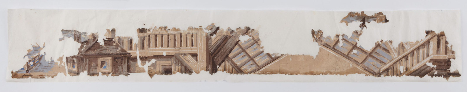 Wallpaper fragment from Blackdown, near Bathurst NSW, c1853