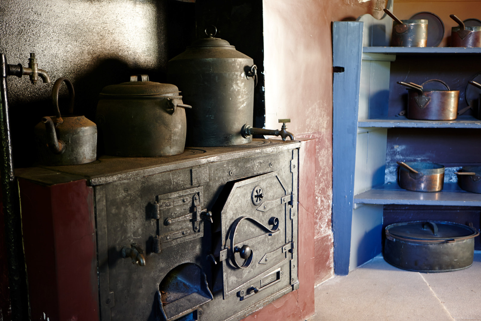 Iron stove in the scullery at Vaucluse House