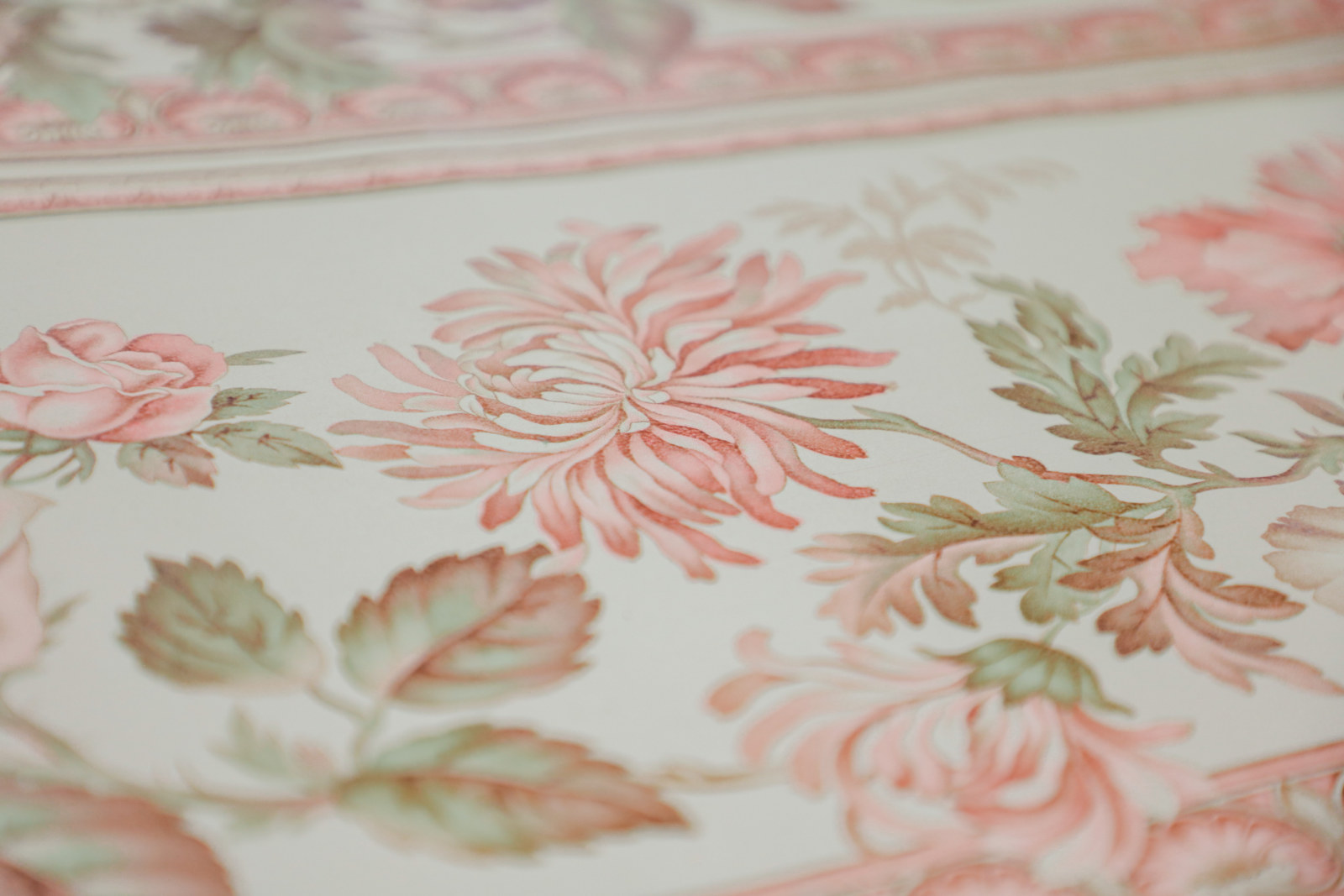 Close-up of a wallpaper from the John and Phyllis Murphy collection, Museums Discovery Centre