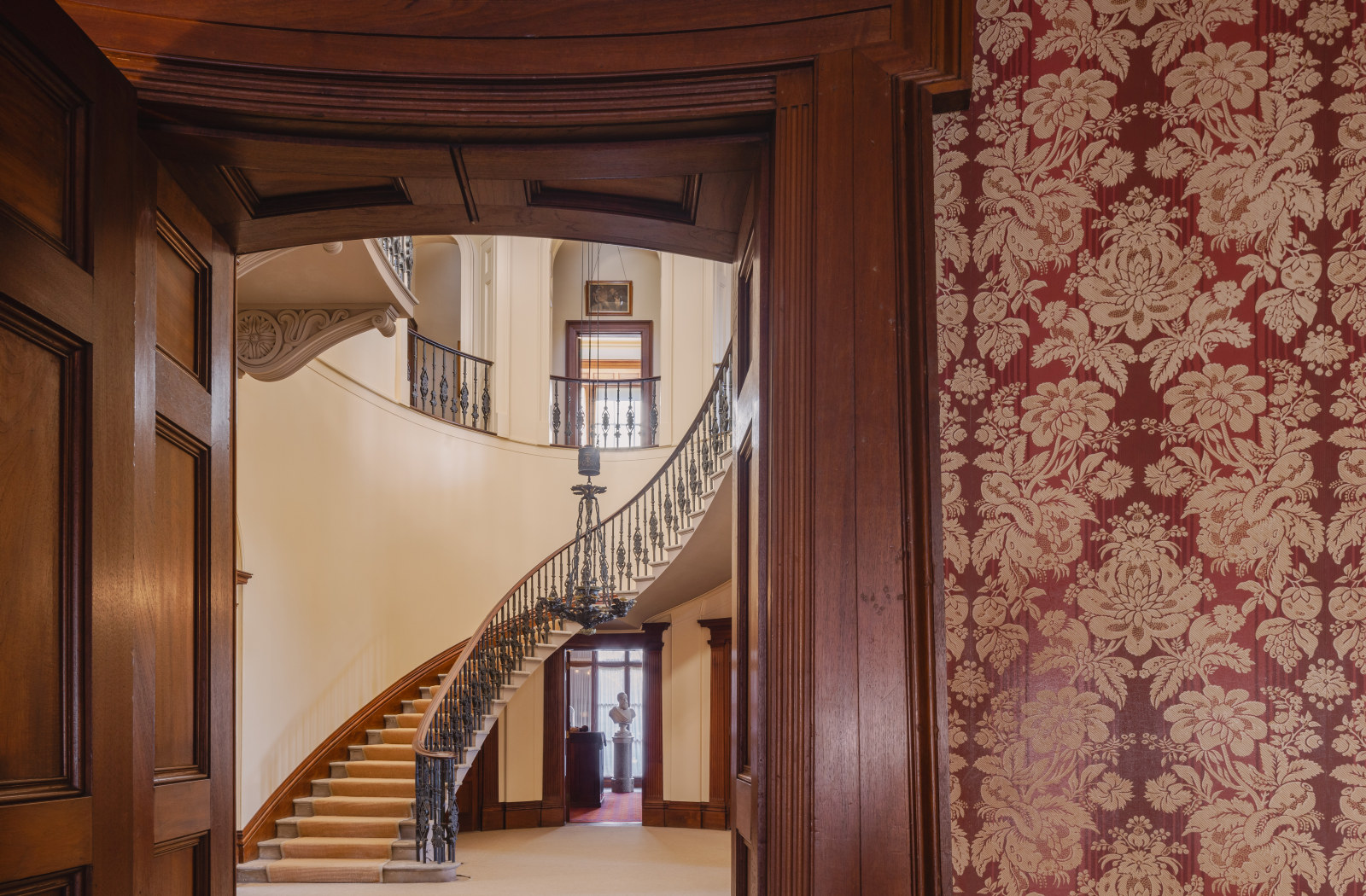 View form doorway through to the staircase in the saloon, Elizabeth Bay House