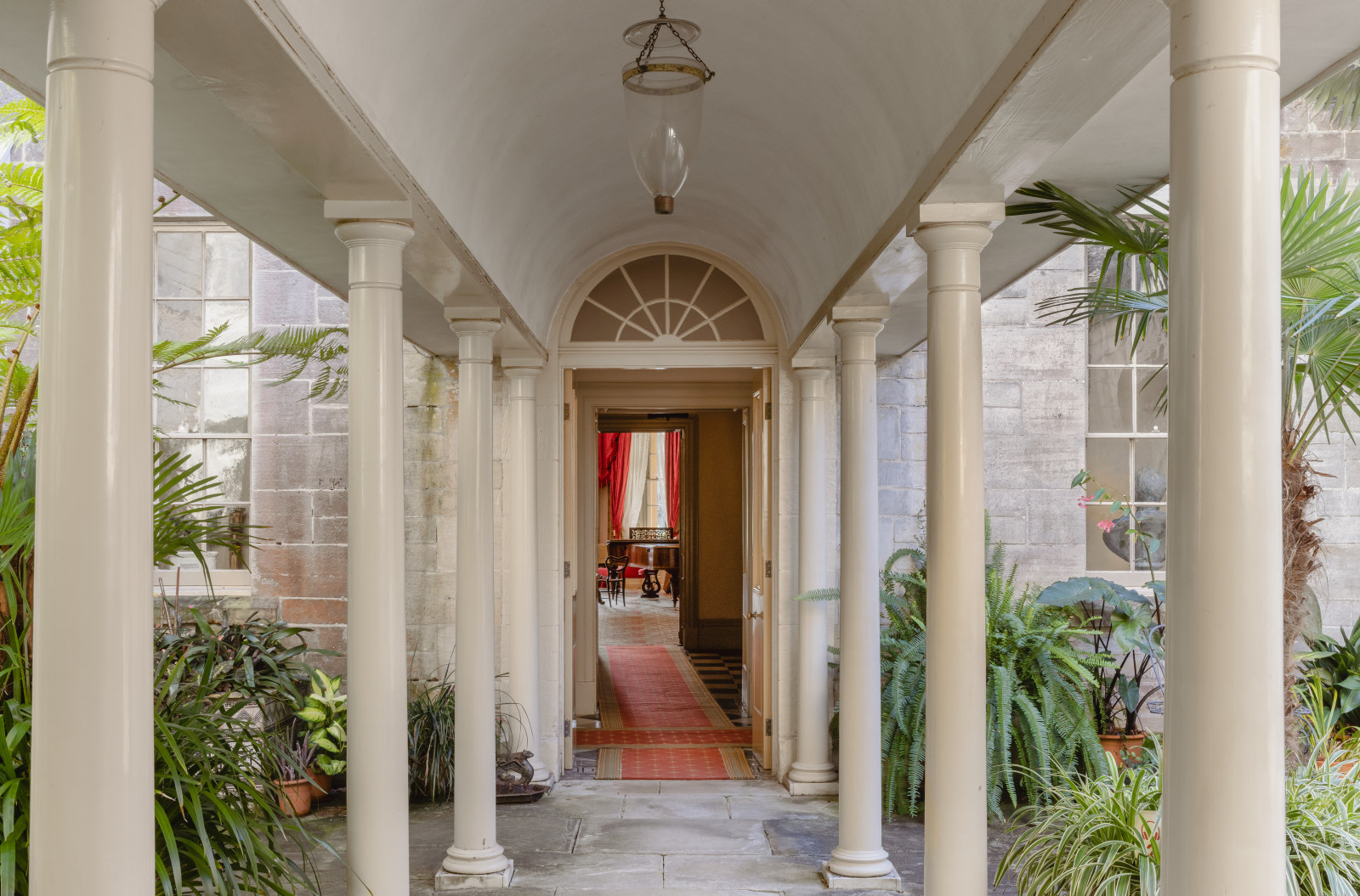 View from courtyard into the vestibule and drawing room, Vaucluse House
